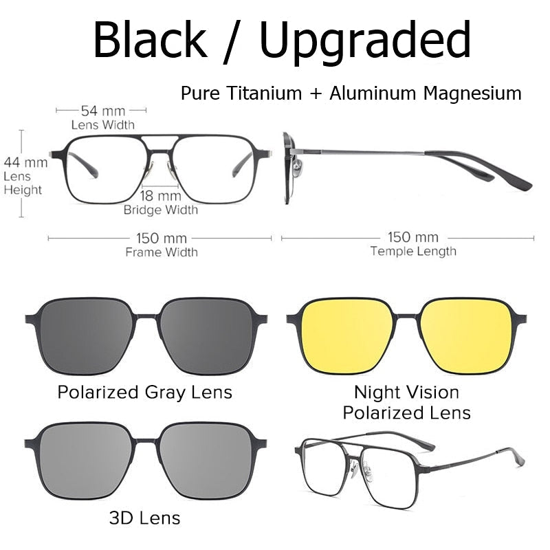 Brehn | Pure Titanium Magnet Clip-On Brille