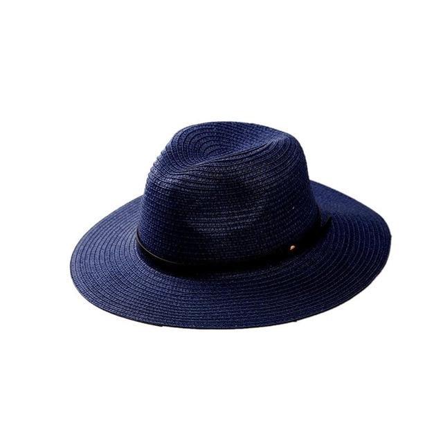 Brehn | Damen Breitkrempiger Strohhut Panama Roll Up