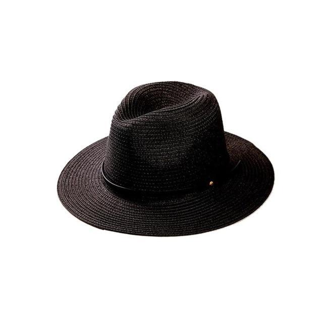 Brehn | Damen Breitkrempiger Strohhut Panama Roll Up