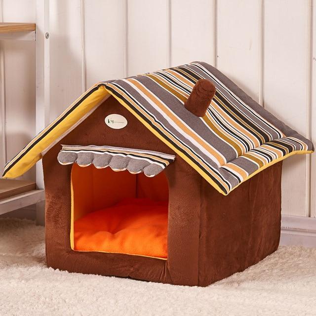 Brehn | Innenhundhaus/Katzenhaus Hundebett/Katzenbett Haustierbett für kleine bis mittelgroße Tiere