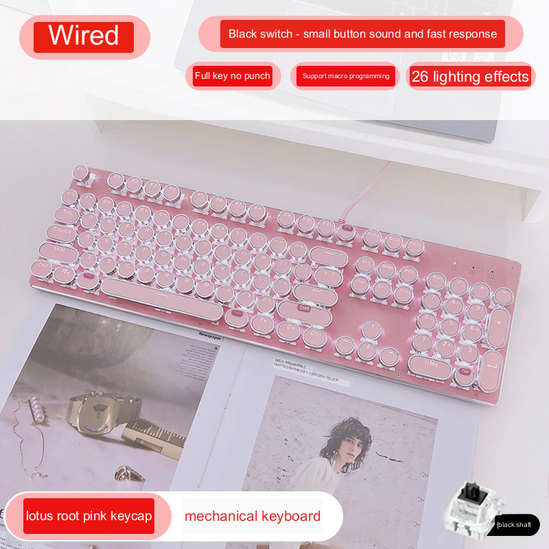 Brehn | Typ Mechanische Retro Drucktastatur