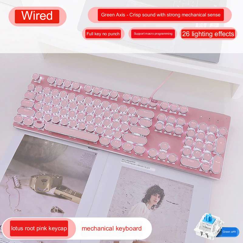 Brehn | Typ Mechanische Retro Drucktastatur