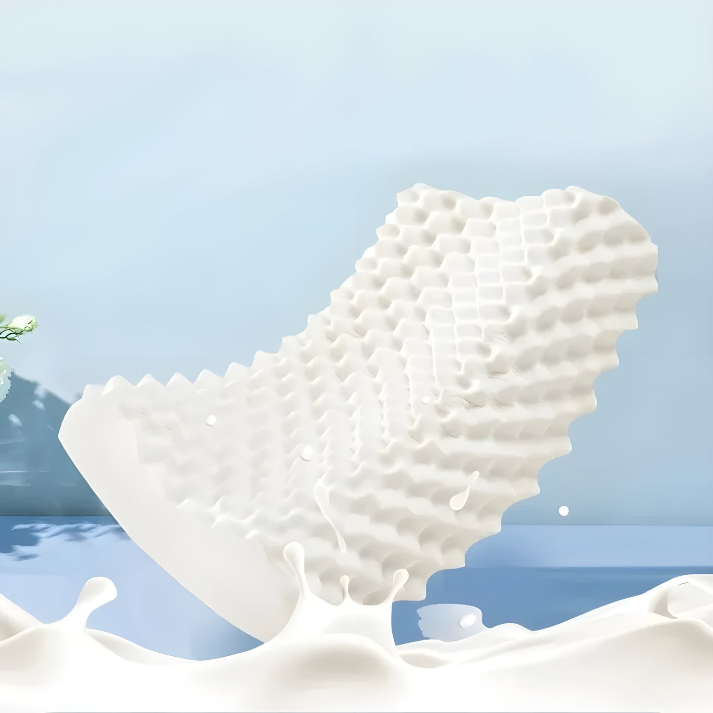 Nackenkissen aus thailändischem Naturlatex – ergonomisch und atmungsaktiv | Perfekt für einen erholsamen Schlaf