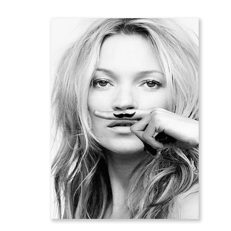 Abstrakte moderne Mode Makeup - Leinwand Wandkunstdruck