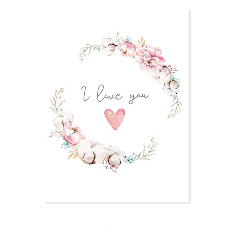 Loving Koala Mutter & Baby Girlande - Canvas Wandkunst Druck