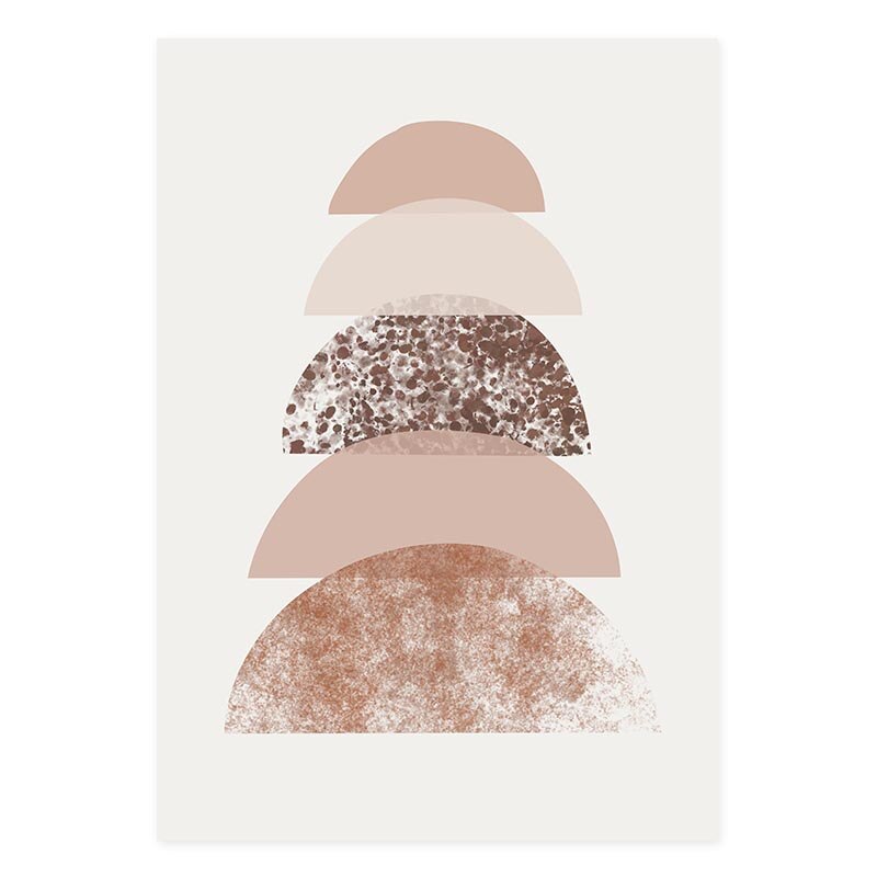 Modern Terracotta Boho Natur - Leinwand Wandkunst Druck