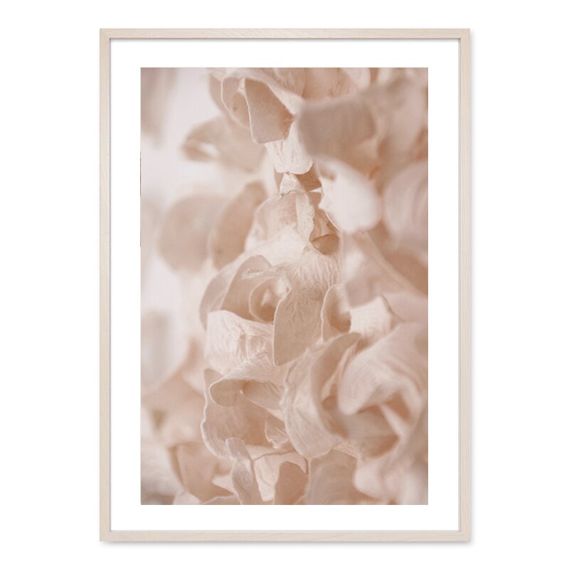 Bohemian Stil Blush Blumenzettel - Leinwand Wandkunst Druck