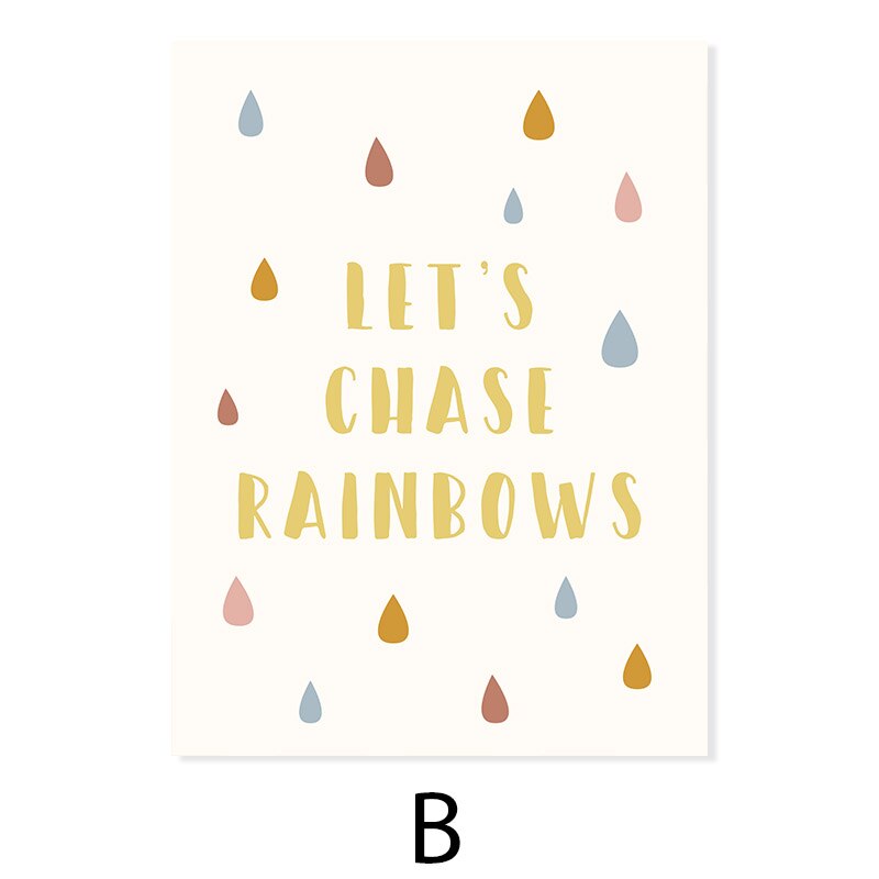 Let's Chase Rainbows Kids - Leinwand Wandkunst Druck