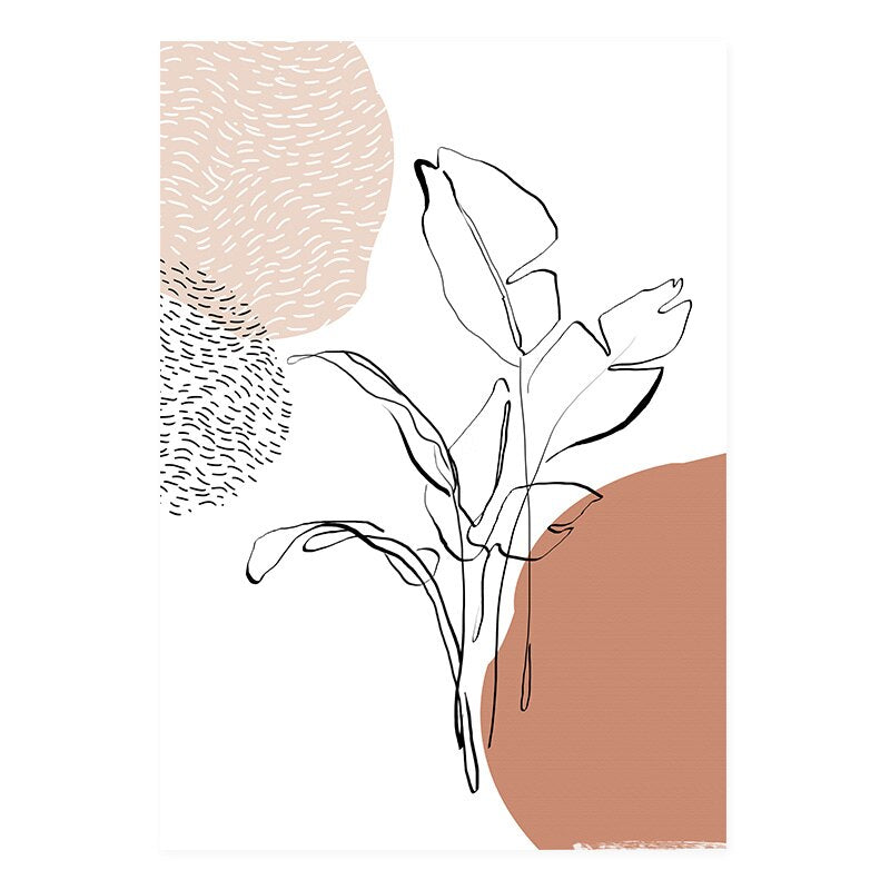 Modern Terracotta Boho Natur - Leinwand Wandkunst Druck