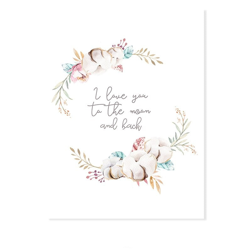 Loving Koala Mutter & Baby Girlande - Canvas Wandkunst Druck