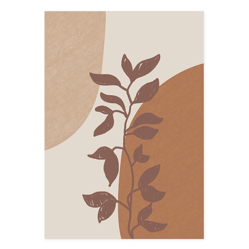 Modern Terracotta Boho Natur - Leinwand Wandkunst Druck