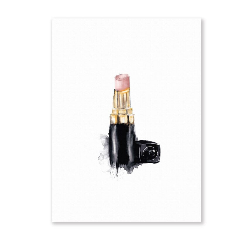Abstrakte moderne Mode Makeup - Leinwand Wandkunstdruck