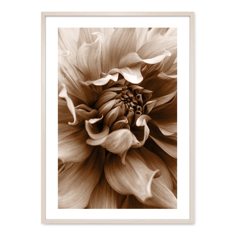Bohemian Stil Blush Blumenzettel - Leinwand Wandkunst Druck