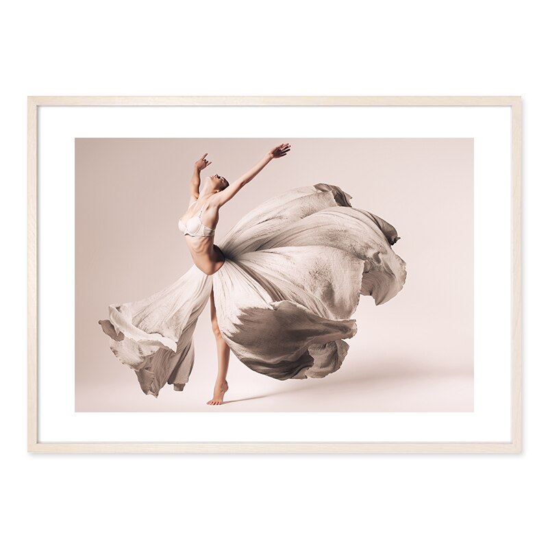 Bohemian Stil Blush Blumenzettel - Leinwand Wandkunst Druck