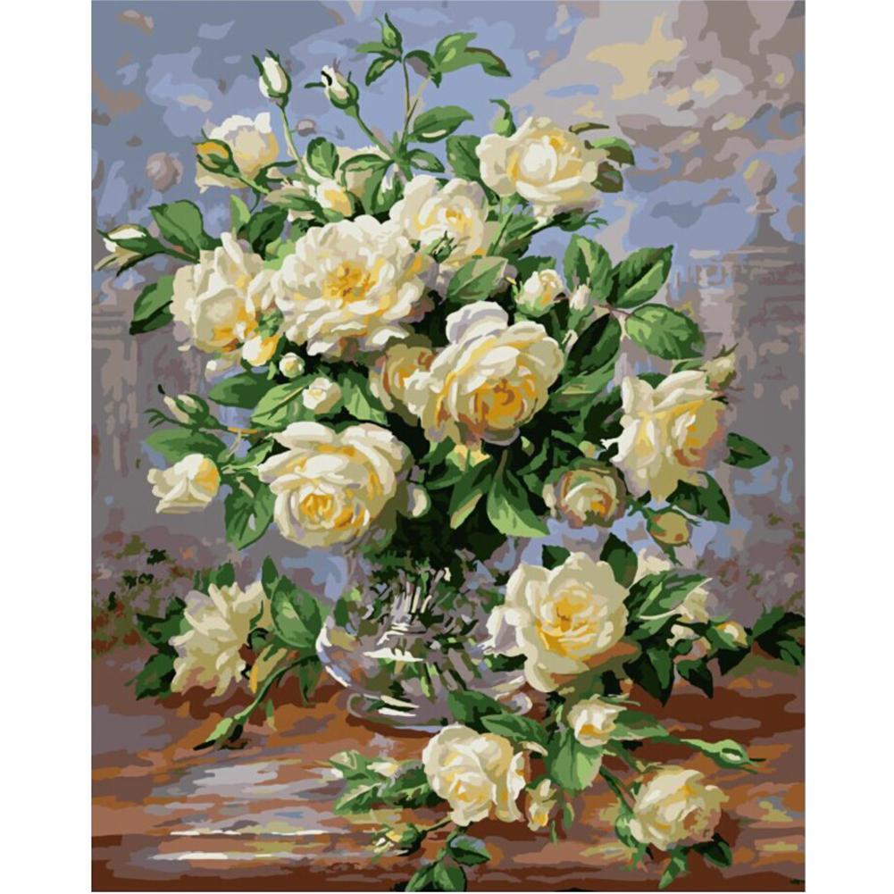 Vase of Roses - Van-Go Malen nach Zahlen Set | Brehn