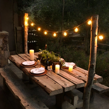 LED-Lichterkette außen – warmweiß, Kugelform, 220 V, wasserdicht, für Garten, Terrasse, Hochzeit, Party & Weihnachten
