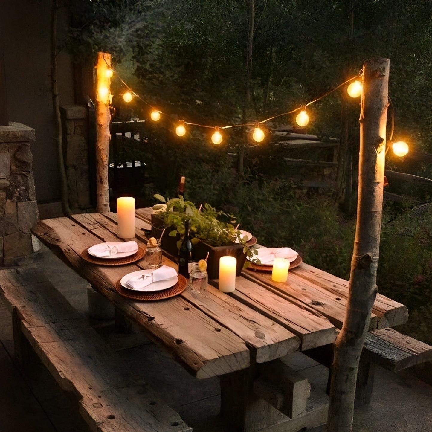 FairyFlicker Lichterketten - Luxuriöse Terrassenbeleuchtung mit wasserdichtem Schutz | Brehn