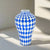 Vibrant Blue Geometric Ceramic Vase Moderne Wohnkultur | Brehn