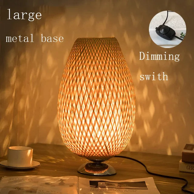 Brehn | Vintage Bambus Tischlampe - TimberGlow