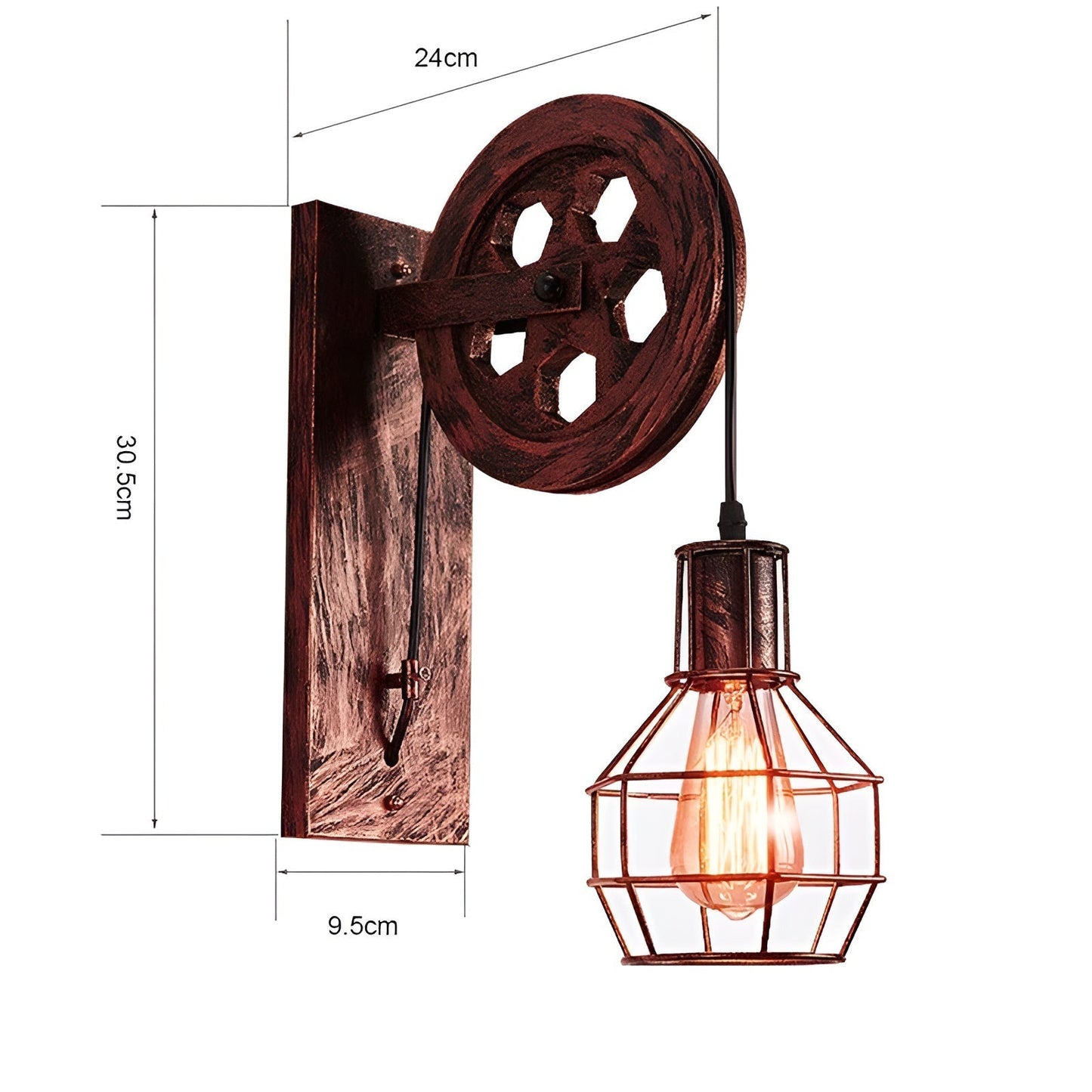 Brehn | Vintage Industrial LED Wandleuchte - IronGlare