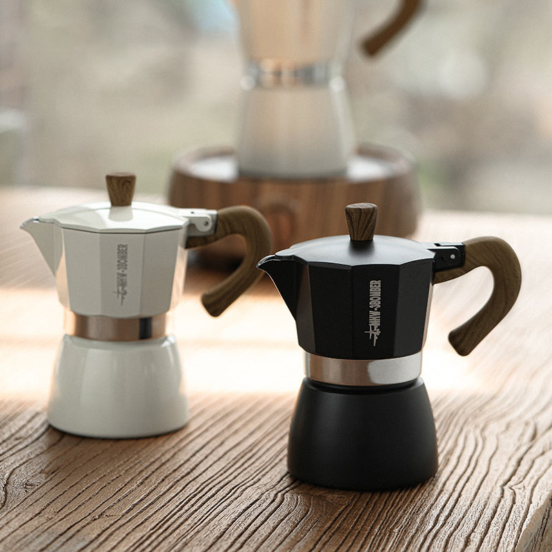 Vintage Holzgriff Espresso Maker Moka Pot Brühtools | Brehn