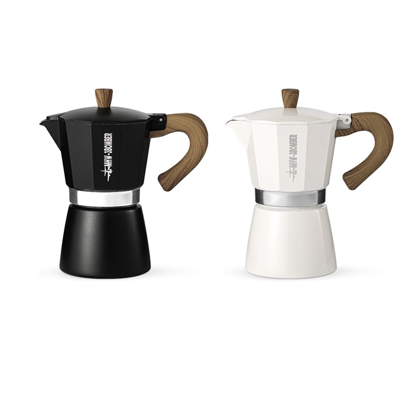 Vintage Holzgriff Espresso Maker Moka Pot Brühtools | Brehn