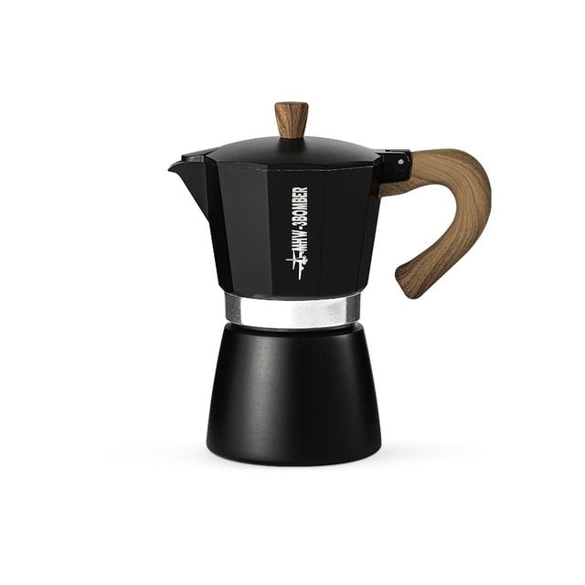 Vintage Holzgriff Espresso Maker Moka Pot Brühtools | Brehn