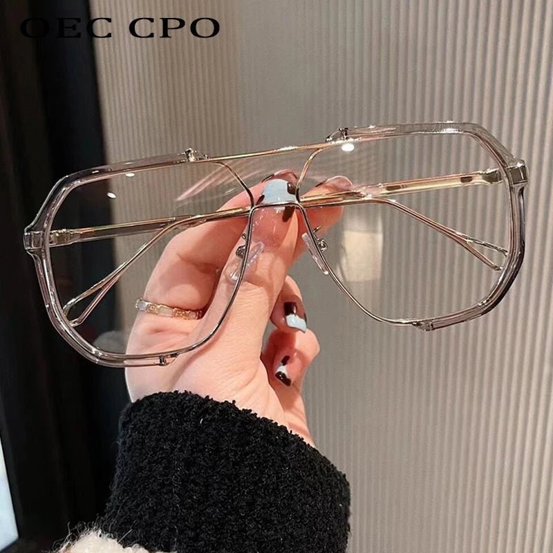 VOGUEVIEW SHADES – Übergroße quadratische Sonnenbrille mit UV400- und photochromen Gläsern