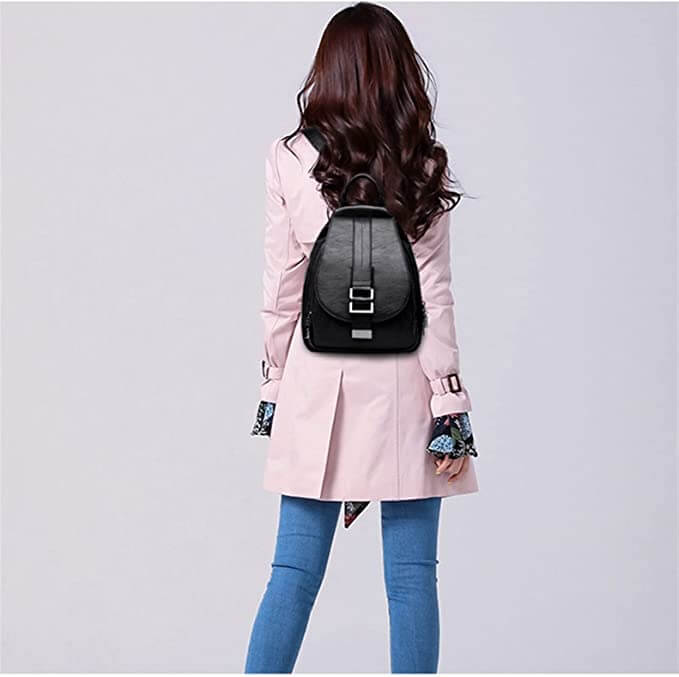 Premium Wasserabweisender Leder Rucksack für Frauen | Brehn