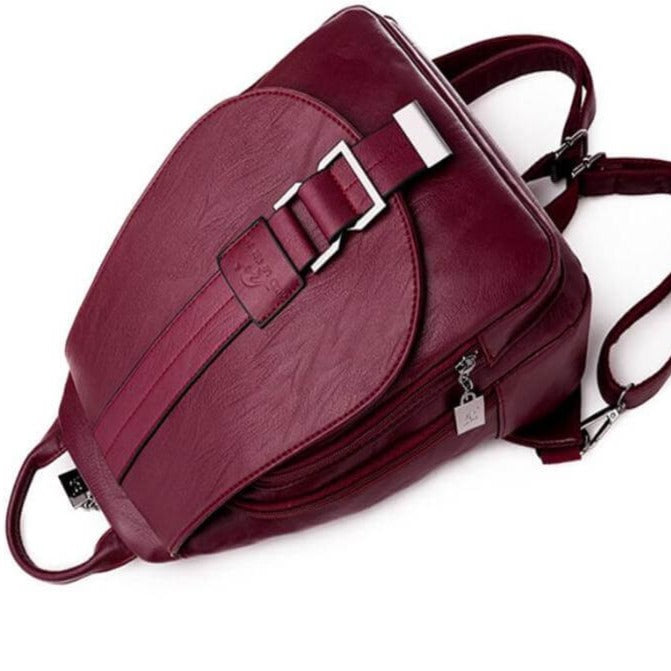 Premium Wasserabweisender Leder Rucksack für Frauen | Brehn