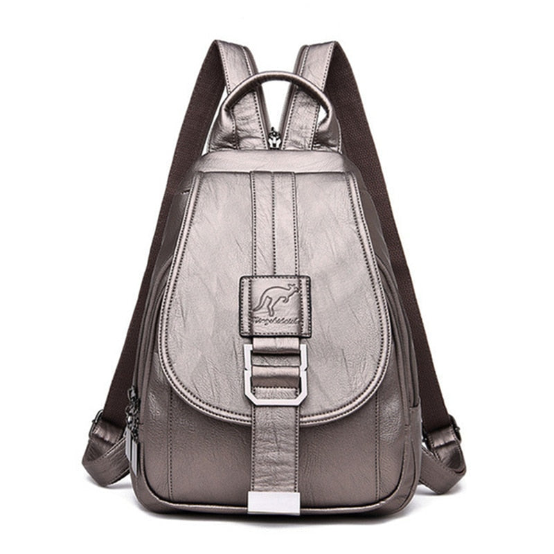 Premium Wasserabweisender Leder Rucksack für Frauen | Brehn