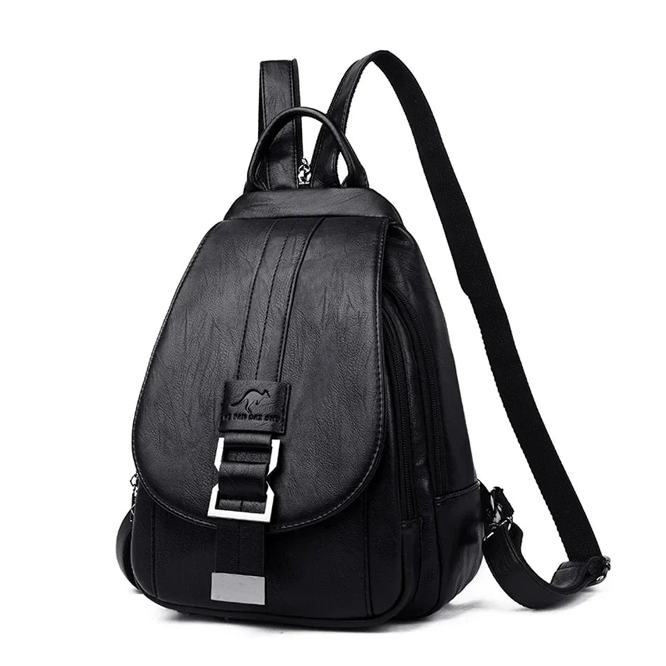 Premium Wasserabweisender Leder Rucksack für Frauen | Brehn