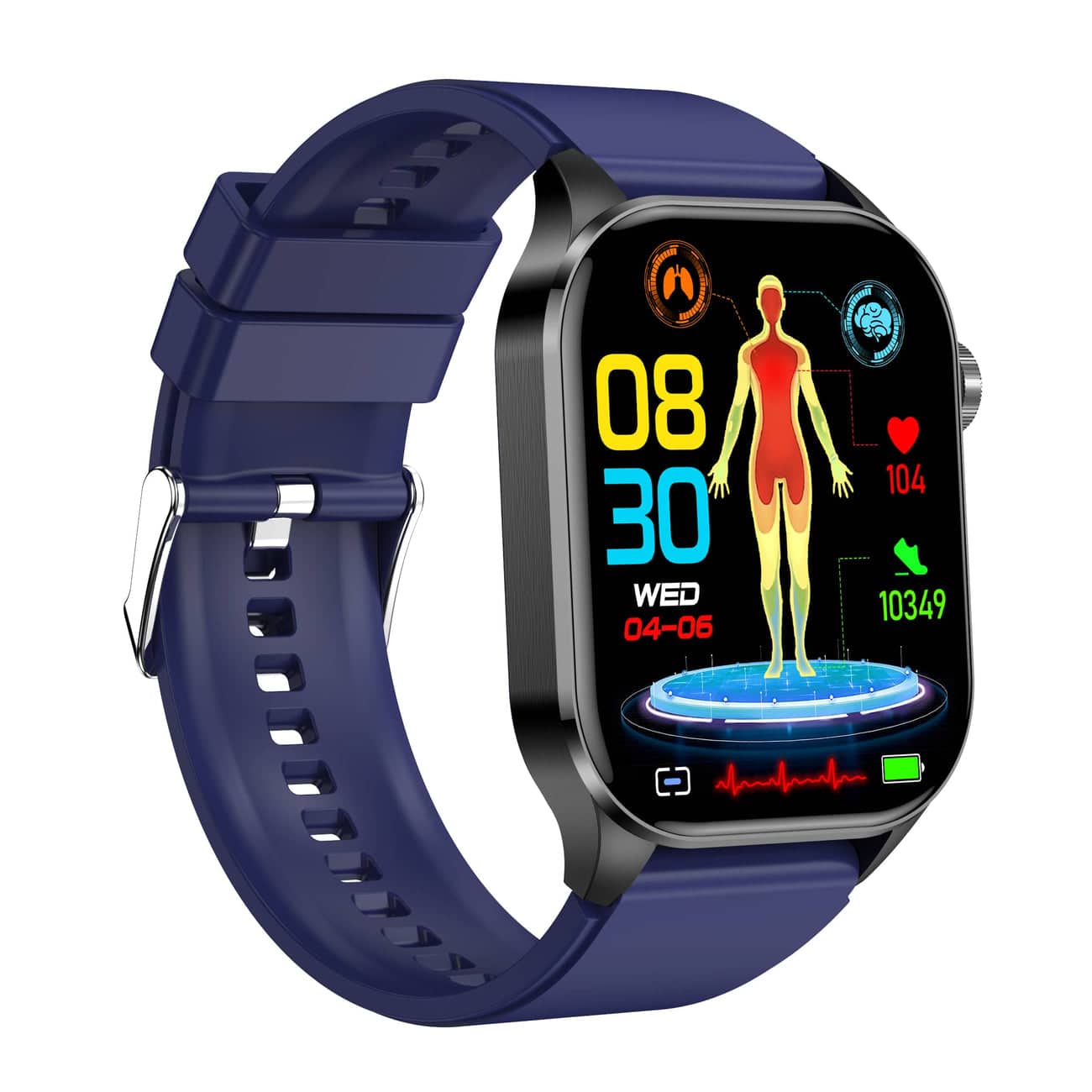 Brehn | Smartwatch für Gesundheit & Fitness – EKG, Blutdruck, Herzfrequenzmessung – Kompatibel mit iOS & Android