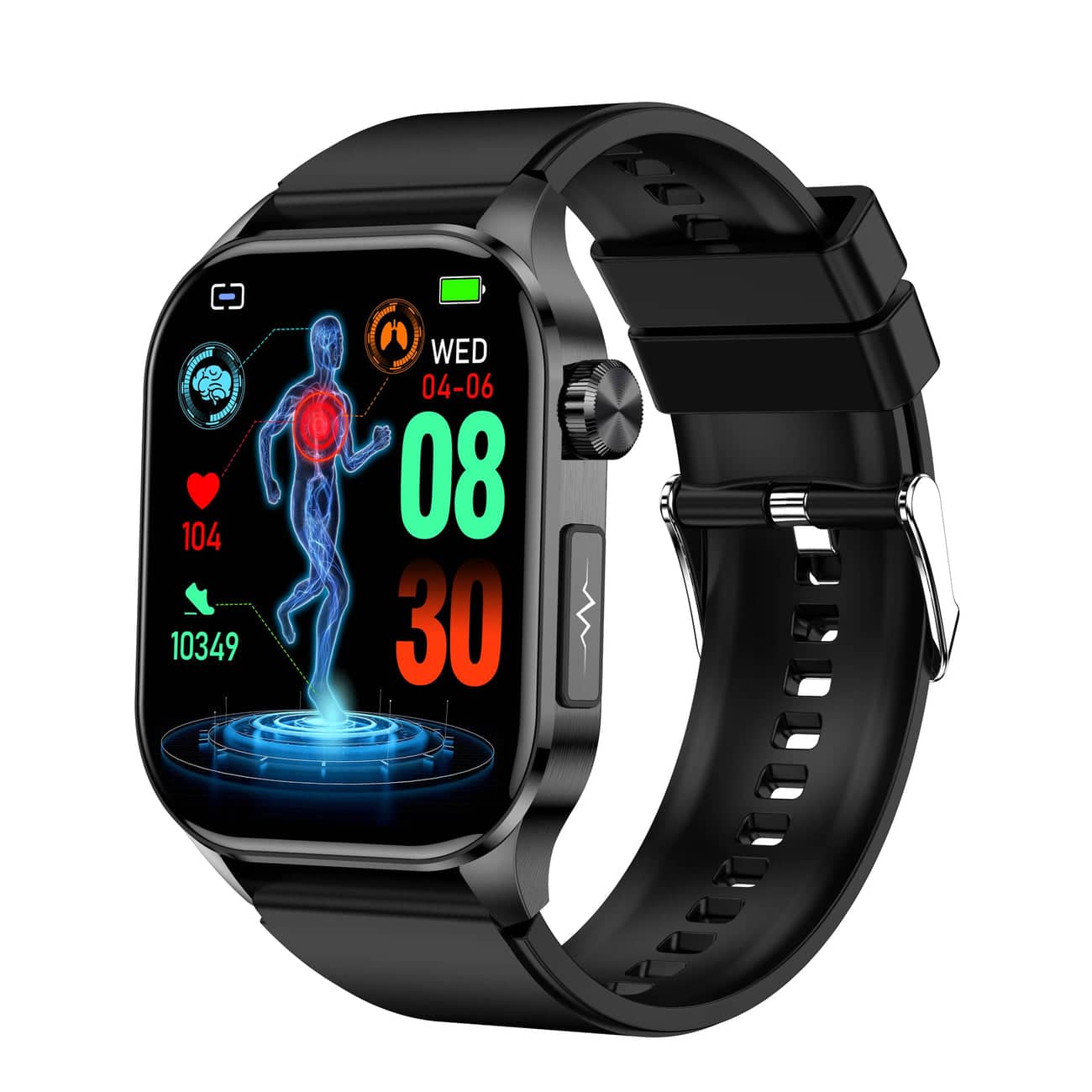 Brehn | Smartwatch für Gesundheit & Fitness – EKG, Blutdruck, Herzfrequenzmessung – Kompatibel mit iOS & Android