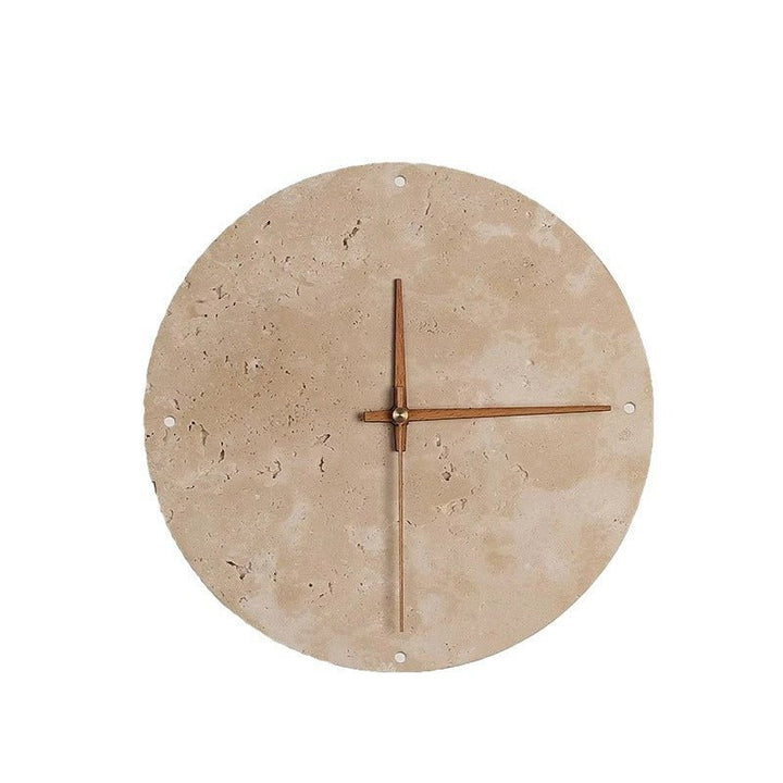 Brehn | Erwecken Sie Ihren Raum mit der Wabi-sabi Wanduhr aus Travertin