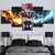 5 Panel "My Hero Academia Anime"- Wandkunst Posterrahmen