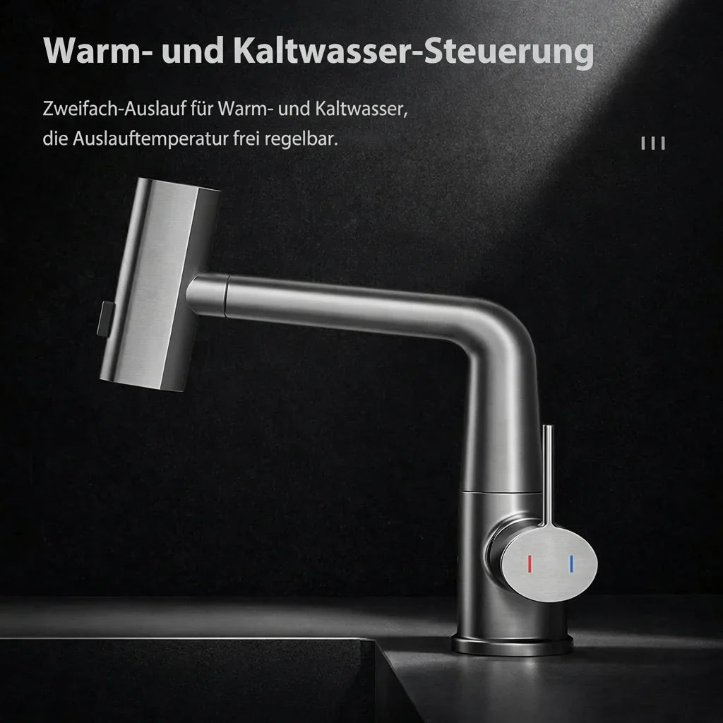 Ausziehbare Küchenarmatur mit LED & 5 Strahlmodi | Brehn