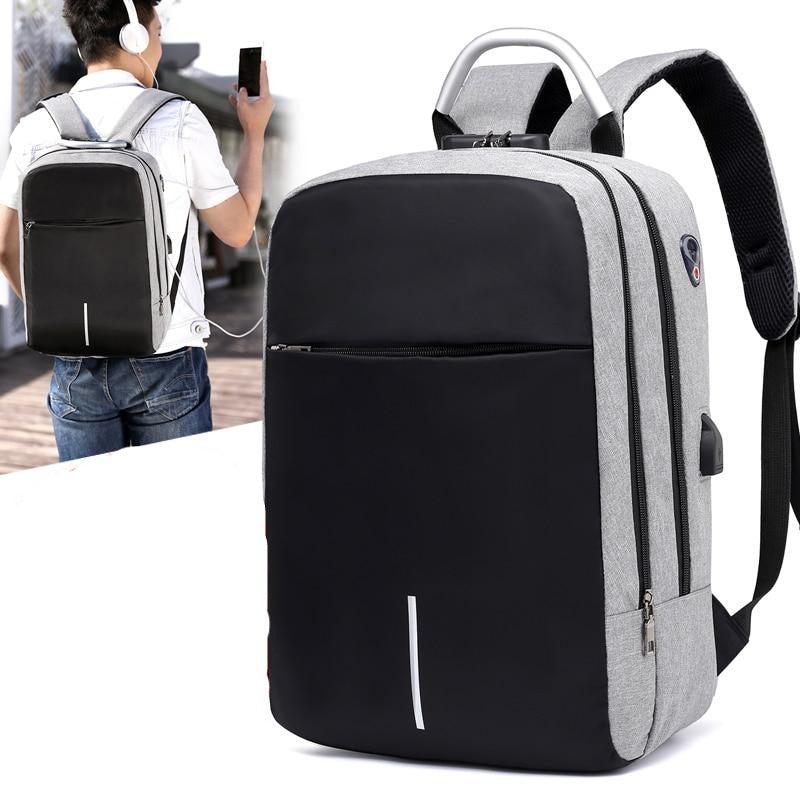 Wasserabweisender Diebstahlschutz-Rucksack mit USB-Ladeanschluss – SafeCarry | Brehn