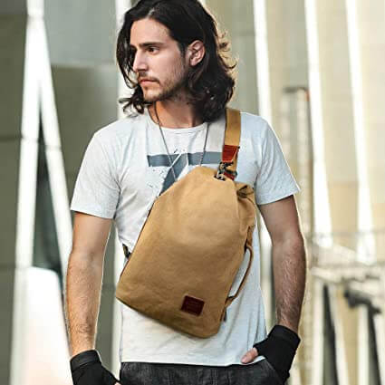 Wasserabweisende Canvas-Umhängetasche mit Diebstahlschutzfach – MultiWear | Brehn
