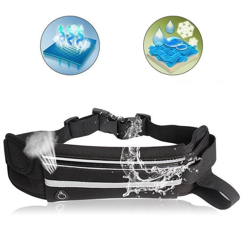 Wasserabweisender Laufgürtel – 1+1 KOSTENLOS Fitness- & Reiseaufbewahrungspack | Brehn