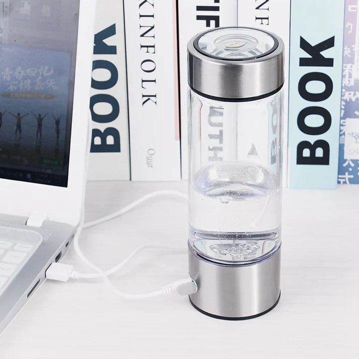 Brehn | Wiederaufladbare alkalische Wasserflasche - Mit Wasser angereichertes Wasserstoff