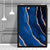 Abstrakter Kunstdruck in Marineblau und Gold Nr. 3