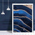 Abstrakter Kunstdruck in Marineblau und Gold Nr. 2