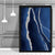 Abstrakter Kunstdruck in Marineblau und Silber Nr. 1