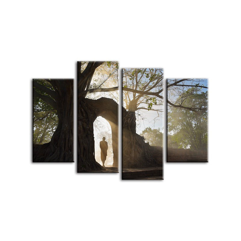 4-teilige Lone Man Nature - Leinwand Wandkunstmalerei