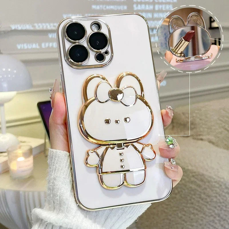 Brehn | 3D Hase Koreanischer Stil Spiegel iPhone Hülle