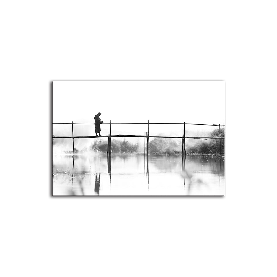 Bridge Walking - Leinwand Wandkunst Gemälde