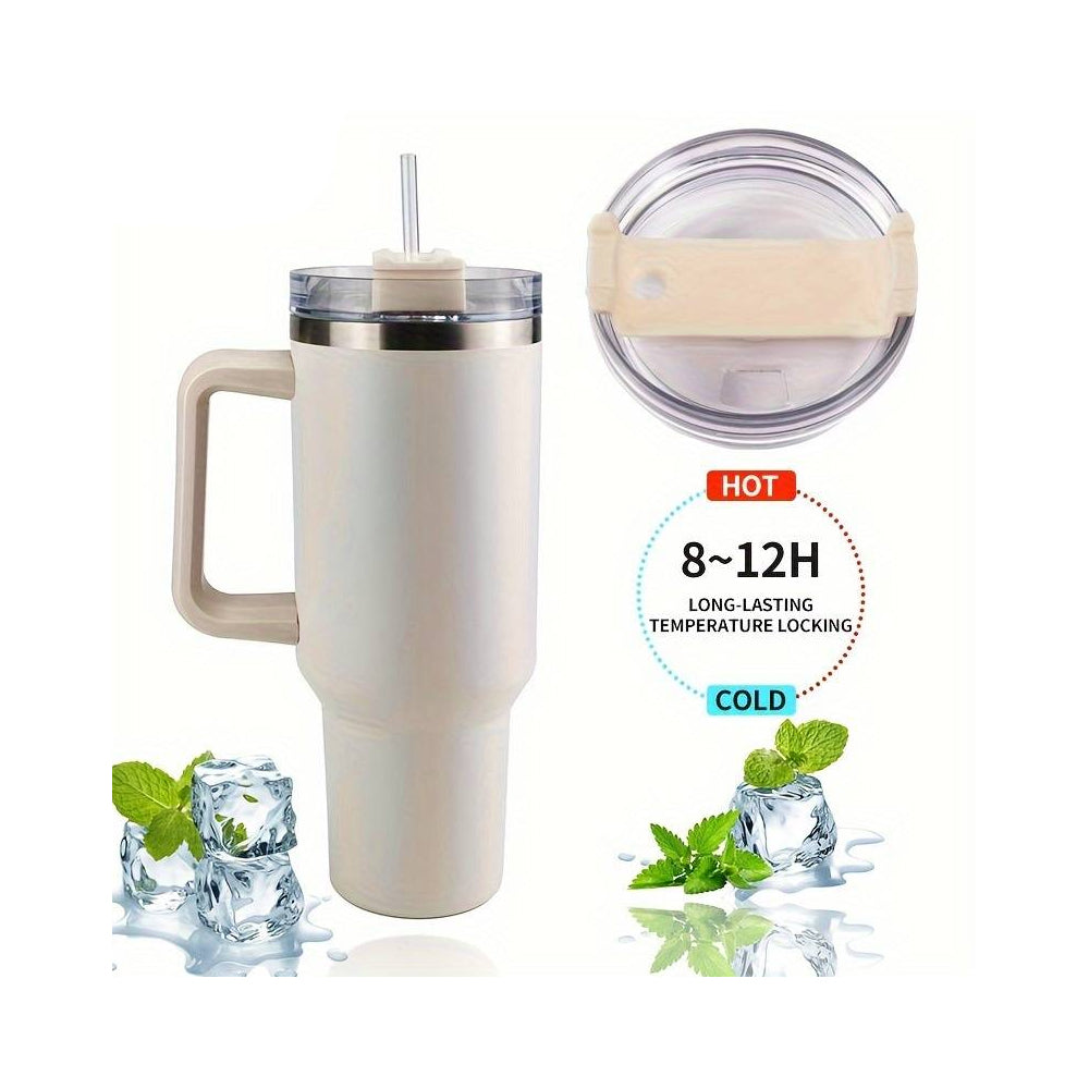 Tumbler Thermobecher 1200 ml mit Griff, Deckel und Strohhalm | Brehn