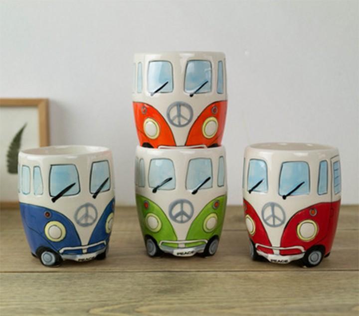 GroovyCup Camperbus-Becher – Retro-Keramik-Kaffeebecher 330 ml