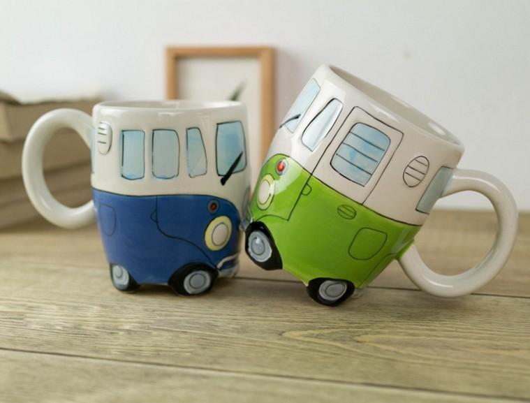 GroovyCup Camperbus-Becher – Retro-Keramik-Kaffeebecher 330 ml